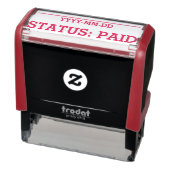Tampon Auto-encreur Simple "STATUT : PAYÉ" Timbre en caoutchouc (Produit)