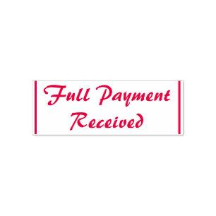 Tampon Auto-encreur Simple timbre en caoutchouc "Paiement intégral re