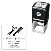 Tampon Auto-encreur Simples ciseaux Coiffeur professionnel (En situation)