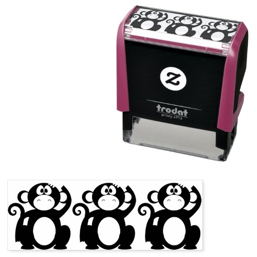 Tampon Auto-encreur singe-chimpanzé-singe-chimpanzé (En situation)