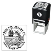 Tampon Auto-encreur Siren de sirène sulfureuse, nom du livre de la bib (En situation)