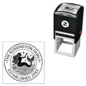 Tampon Auto-encreur Sirène à sucre dans les vagues Nom de famille Date (En situation)