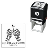 Tampon Auto-encreur Skeleton Mains Pinky Sweer, Coeurs Couple Mariage (En situation)