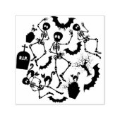 Tampon Auto-encreur Skeletons d'Halloween Macabre Dance (Design)