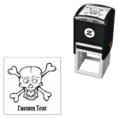 Tampon Auto-encreur Skull with Hearts (En situation)