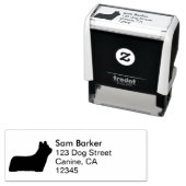 Tampon Auto-encreur Skye Terrier Chien race Silhouette Adresse de reto (En situation)