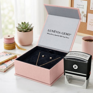 Tampon Auto-encreur Slogan de logo d'entreprise de bijoux de luxe pers