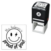 Tampon Auto-encreur Smile personnalisé Face Eomji Fière de vous (En situation)