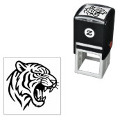 Tampon Auto-encreur Snarling Tiger Profile (En situation)