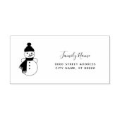 Tampon Auto-encreur Snowman Return Address Self-inking Stamp (Design)