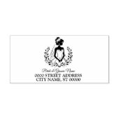 Tampon Auto-encreur Soirée de mariage Élégante mariée florale (Design)