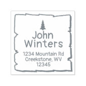 Tampon Auto-encreur Solitaire Woolland Pine Tree Adresse de retour (Design)