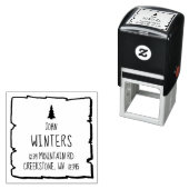 Tampon Auto-encreur Solitaire Woolland Pine Tree Adresse de retour (En situation)