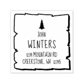 Tampon Auto-encreur Solitaire Woolland Pine Tree Adresse de retour (Design)