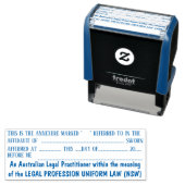 Tampon Auto-encreur Solliciteur affidavit annexion Loi sur le Sud-Oues (En situation)