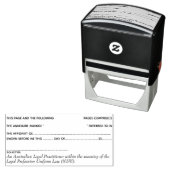 Tampon Auto-encreur Solliciteur affidavit annexion numéro de page Léga (En situation)