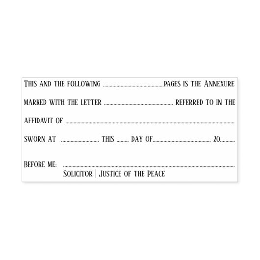 Tampon Auto-encreur Solliciteur affidavit Annexit numéro de lettre Jus (Design)