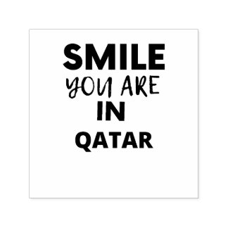 TAMPON AUTO-ENCREUR  SOURIRE QUE VOUS ÊTES AU QATAR