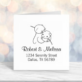 Tampon Auto-encreur Souris de récolte, paire de souris de couple Adres