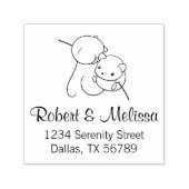 Tampon Auto-encreur Souris de récolte, paire de souris de couple Adres (Design)