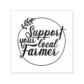 Tampon Auto-encreur Soutenez votre thème de marché agricole local (Design)