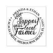 Tampon Auto-encreur Soutenez votre thème Farner local (Design)