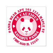 Tampon Auto-encreur Soyez prudent Naught Panda Adresse de retour (Design)