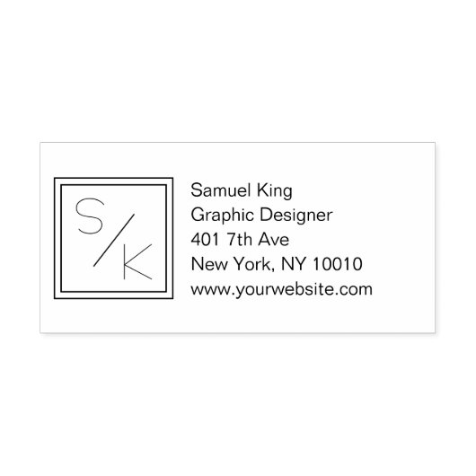 Tampon Auto-encreur Spécifique au client, monogramme (Design)