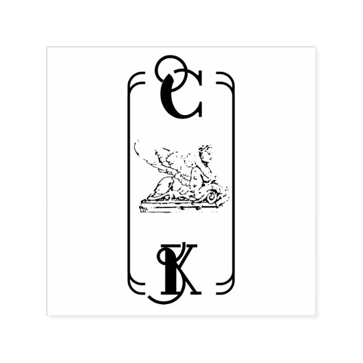 Tampon Auto-encreur Sphinx Art nouveau ex libris (Design)