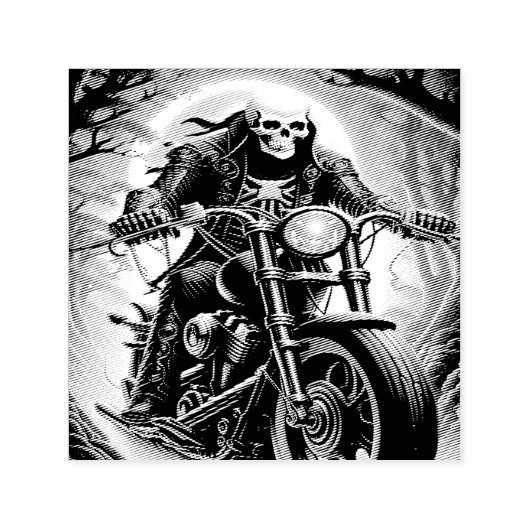 Tampon Auto-encreur Squelette Traverser la grotte des feux (Design)