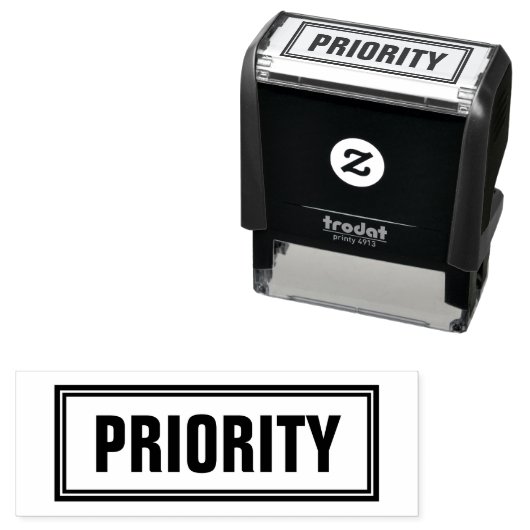 TAMPON AUTO-ENCREUR  STAMPE D'AUTO-INKING PRIORITÉ DU BUREAU (En situation)