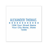 Tampon Auto-encreur Stars Divider Spacer Nom Adresse de retour (Design)