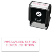 Tampon Auto-encreur Statut d'immunisation : tampon d'exemption médical (En situation)