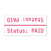 Tampon Auto-encreur "Statut : PAYÉ" Timbre en caoutchouc (Design)