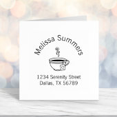 Tampon Auto-encreur Steaming Cup Tea Arch Adresse