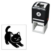 Tampon Auto-encreur Stretching Black Cat (En situation)