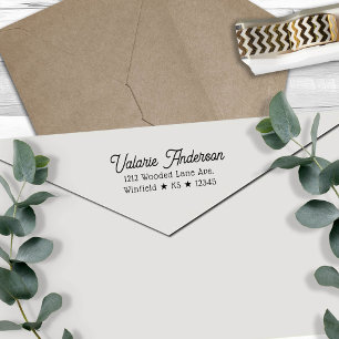 Tampon Auto-encreur Style Chic Adresse de retour auto-encastré Timbre