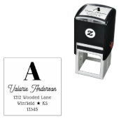 Tampon Auto-encreur Style Chic Grande Adresse de retour initiale (En situation)
