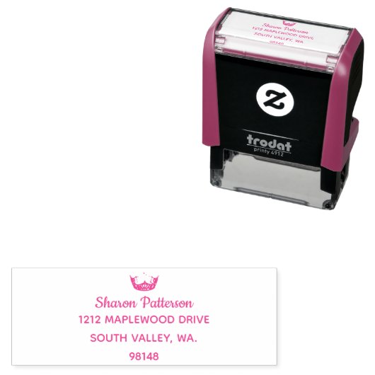 Tampon Auto-encreur Style Miss America Pageant en caoutchouc Stamp (En situation)