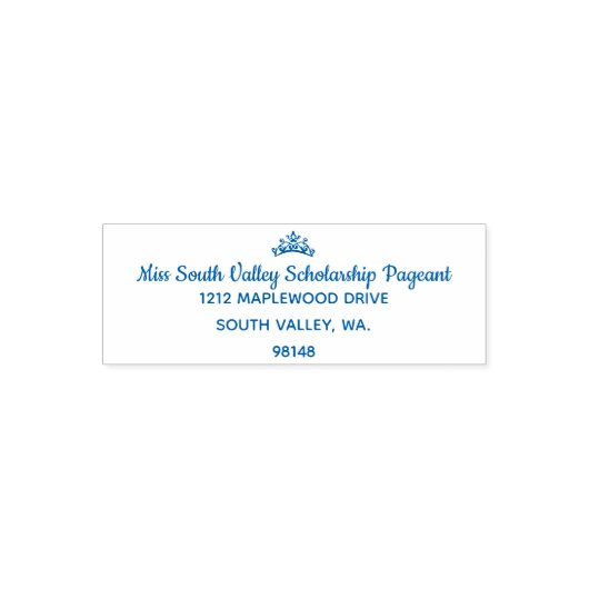 Tampon Auto-encreur Style Miss America Pageant en caoutchouc Stamp (Design)