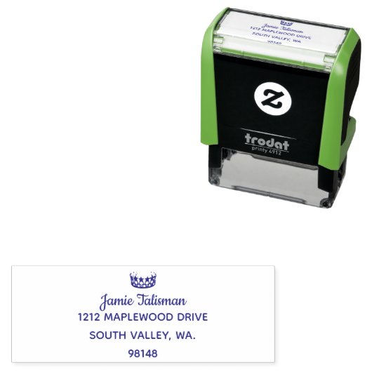 Tampon Auto-encreur Style Miss USA Pageant en caoutchouc Stamp (En situation)