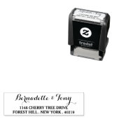 Tampon Auto-encreur Stylé Personnalisé Nom & Adresse Auto-Inking Timam (En situation)