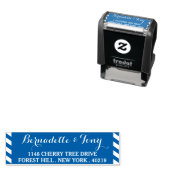 Tampon Auto-encreur Stylé Personnalisé Nom & Adresse Auto-Inking Timam (En situation)