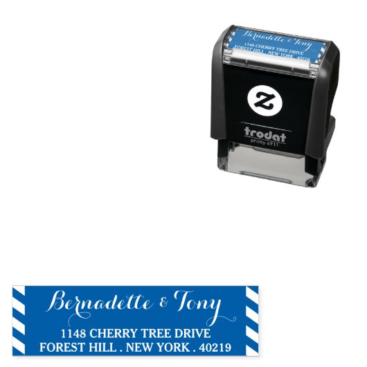 Tampon Auto-encreur Stylé Personnalisé Nom & Adresse Auto-Inking Timam (En situation)