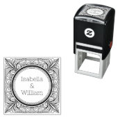 Tampon Auto-encreur Stylized Scrollwork Couple Self-Inking Stamp (En situation)