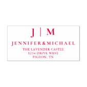 Tampon Auto-encreur Suite Mariage simple en Bourgogne et blanc (Design)