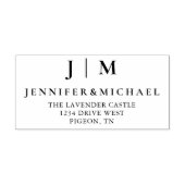 Tampon Auto-encreur Suite Mariage simple en noir et blanc (Design)