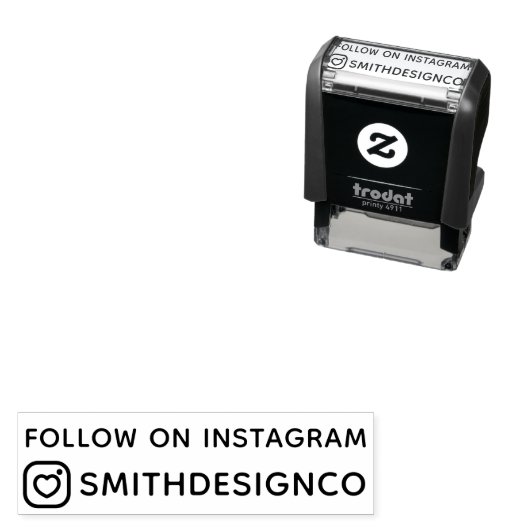 Tampon Auto-encreur Suivez sur Instagram Small Business (En situation)