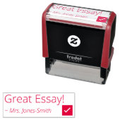 Tampon Auto-encreur "Super Essai !" Timbre en caoutchouc Tutor (En situation)