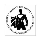 Tampon Auto-encreur Super Héros fête d'anniversaire (Design)